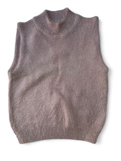 Pink fuzzy sweater vest