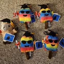 Dan Dee Coloful Popsicle And Llama Graduation Plush Keychains