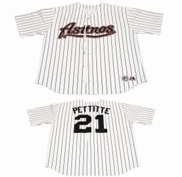 Vintage astros pinstripes pettitte jersey