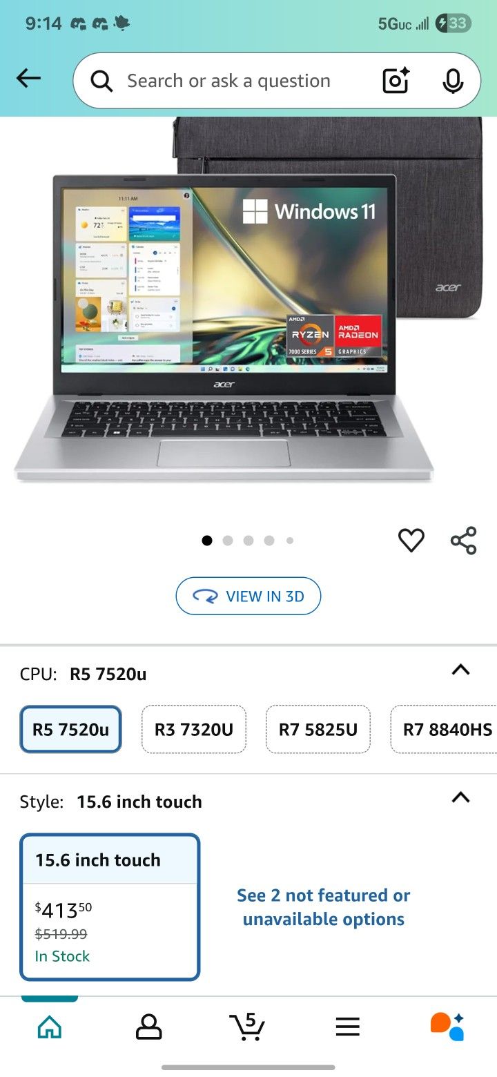Hello! I'm selling Acer Aspire A315-24PT