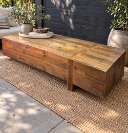 HD Buttercup Sierra Wynne Rustic Wood Coffee Table – $870 Retail