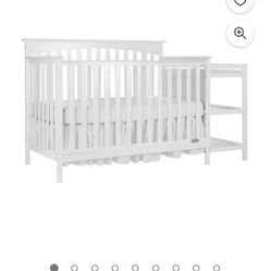 Dream On Me Chloe 1 In 5 Crib/toddle Bed And Changing Station 