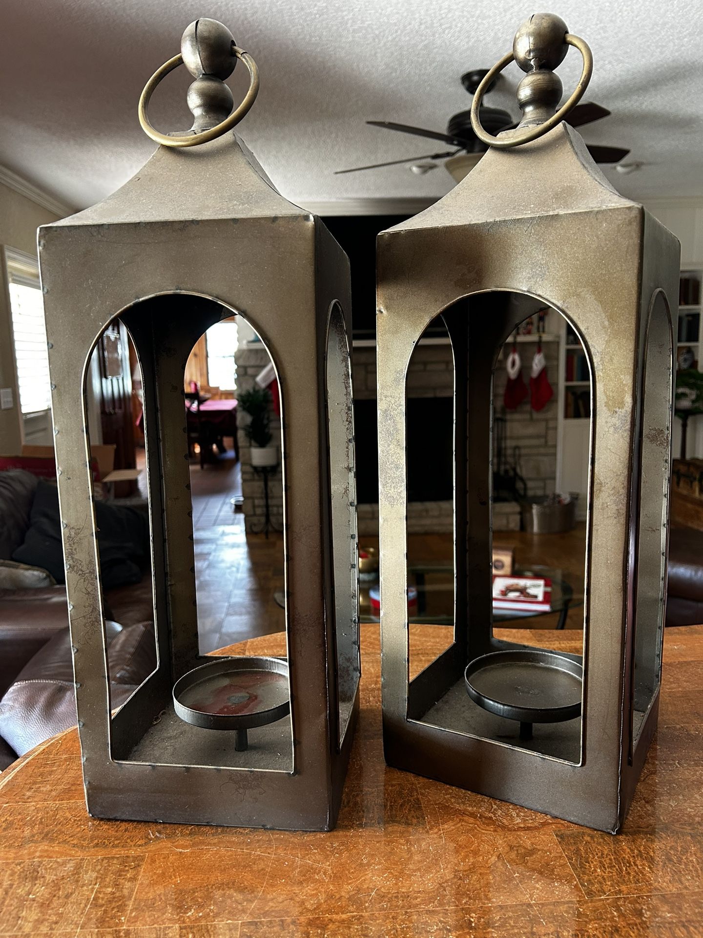 Large Lanterns w/candle Holders