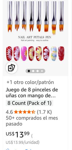 6 Pinceles Para Arte De Uñas 
