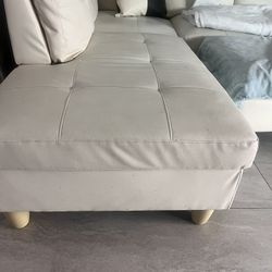 White Sectional Couch 