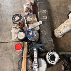 Lot of Building Painting Drywall Construction Materials