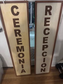 Ceremonia & Recepcion Wedding Signs Set