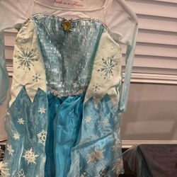 Disney Store Child 7/8 Elsa Dress Costume 
