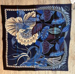 Salvatore Ferragamo Brand New Blue scarf. 100% Silk