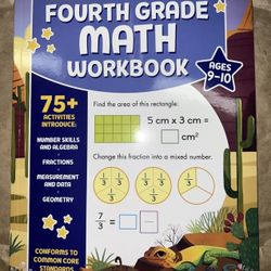 Brand new Gold Stars Fourth Grade Math Workbook  75+ Activities