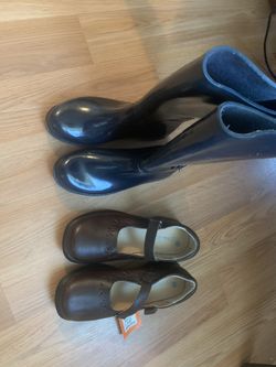 Zara rain boots and shoes size 4 1/2