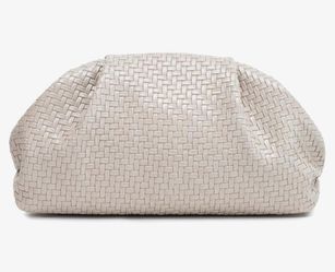 PHILOMENA Bolso de Mano de Mujer Bolso de Embrague de Noche de Tejido Bolso de Cuero Vegano Bolso de Empaque de Bolsita con Ruffle Bolso de Fiesta de