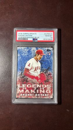 2018 Topps Update Shohei Ohtani Legends In The Making Blue SP Rookie PSA Gem Mint 10