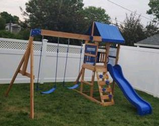 Backyard Discovery  Wood Swing Set, playground