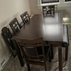 Ashley Dining Room Table 4 Chairs and Bench
