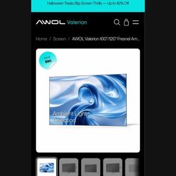 AWOL Valerion 100" Fresnel Ambient Light Rejecting Screen