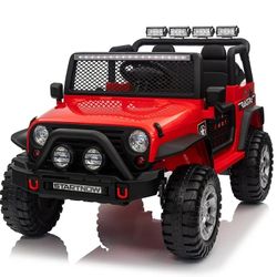 24V 2 Seater Ride On Toys with Remote Control, Kids Ride on Truck Car 400W Moter Power 4-Wheeler Suspension, 3 Speeds, Bluetooth Music, Rose Pink