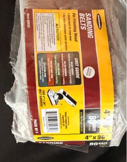 Warrior 4 in. x 36 in. 80 Grit Sanding Belts (Pack of 4)