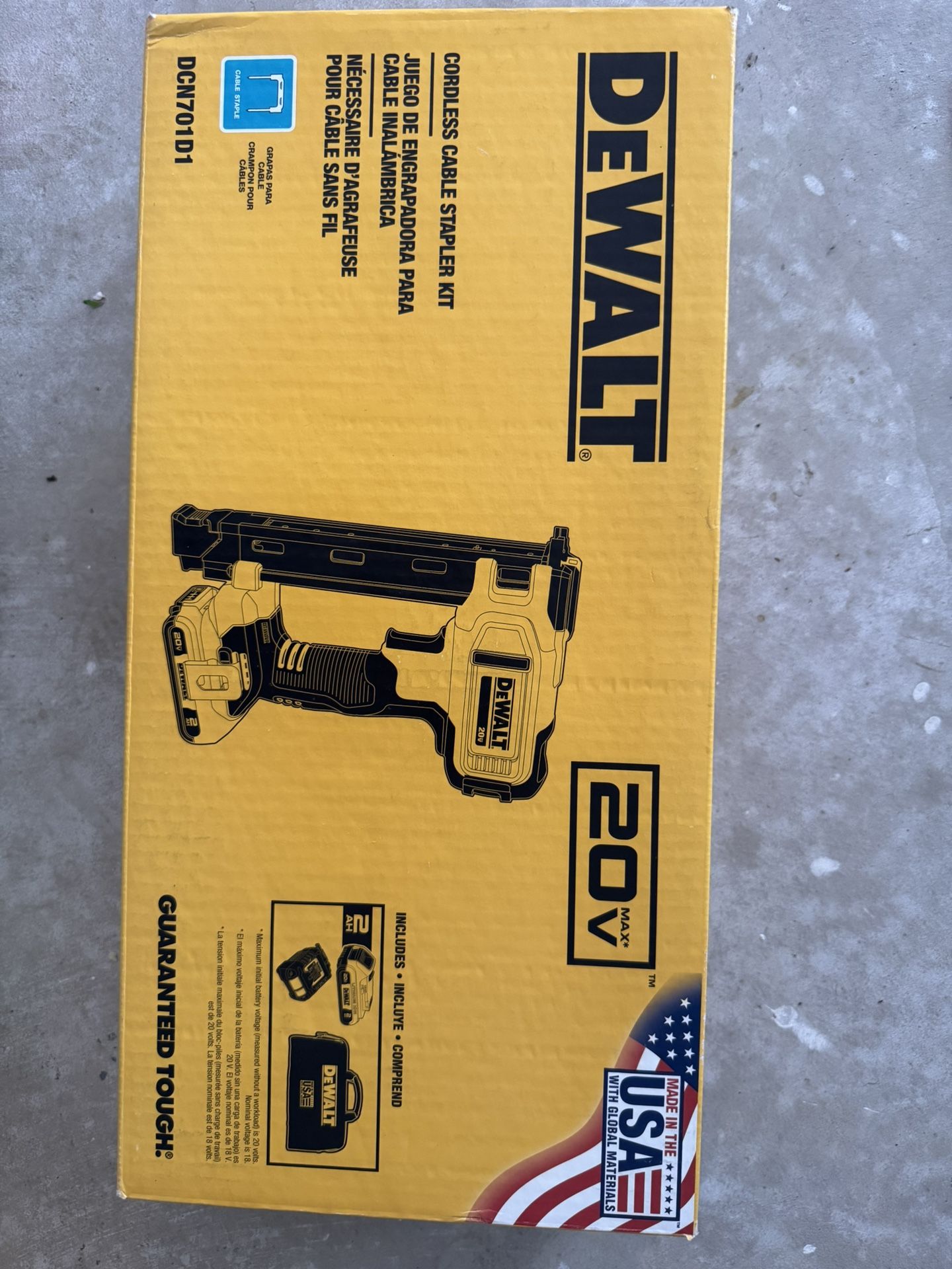 Brand New Unopened Dewalt 20V Cordless Cable Staple Kit