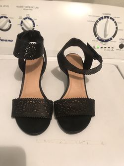 Wedge sandals with ankle straps