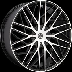 24x9 MASSIV 925 BLACK AND MACHINED Wheels