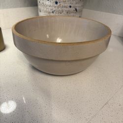 Antique Stoneware Mixing Bowl ~farmhouse 