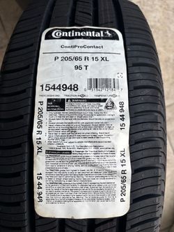 CONTINENTAL CONTIPRO CONTACT Grand Touring All-Season Tires P205/65R15 DOT 12/25