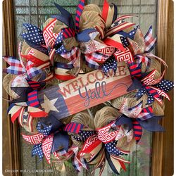 Beautiful Texas Themed Wreath 