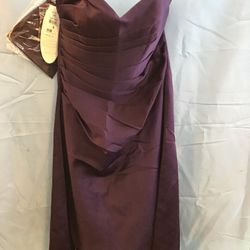 PURPLE DRESS SIZE 4 , Eggplant Color, Strapless $15.00 ,N.W.T.