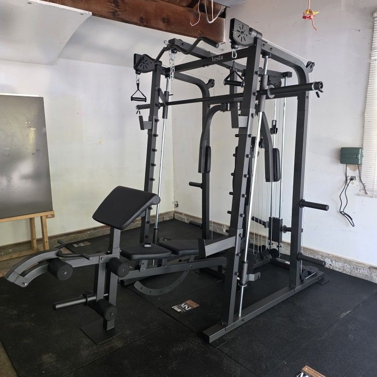 Smith Machine 2001 | Multi-Use Adj Bench | Gym Equipment | Fitness | Squat Rack | Excercise |🔴WEIGHTS AND BARBELL SOLD SEPARATELY 🔴 FREE DELIVERY 🚚