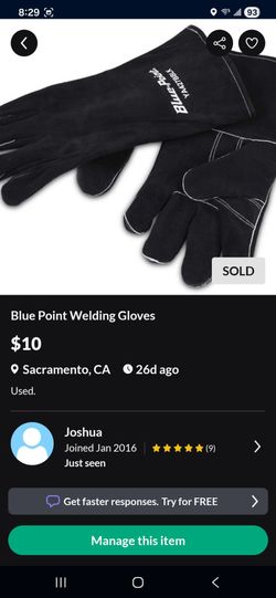 Blue Point Welding Gloves
