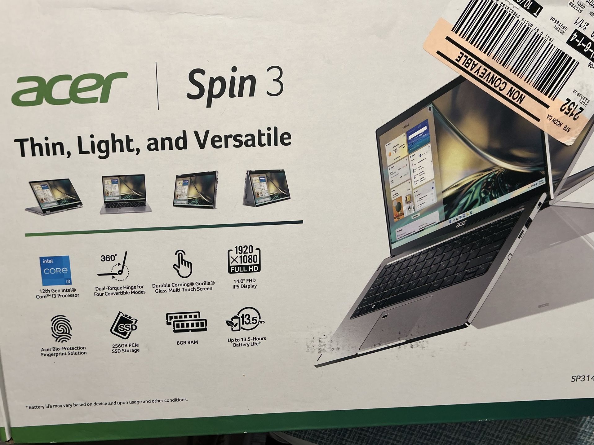 Acer Spin 3 256Gb