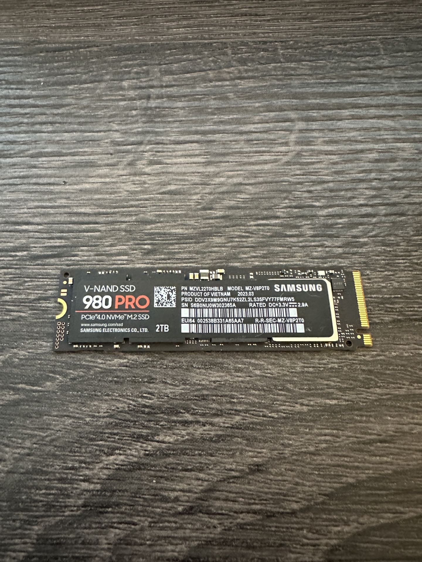 Samsung 2TB 980 Pro NVME