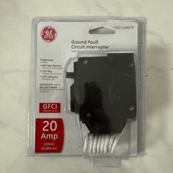 GE Ground Fault Circuit Interrupter Single Pole 20 Amp THQL1120GFTP  GFCI - NEW