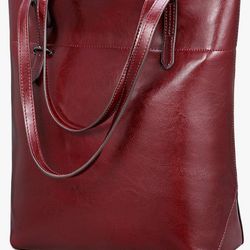 Kattee Vintage Genuine Leather Tote Shoulder Bag 