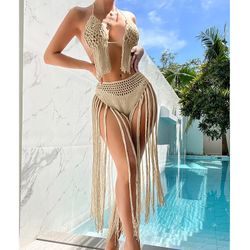Crochet Set Beach Cover Up 
