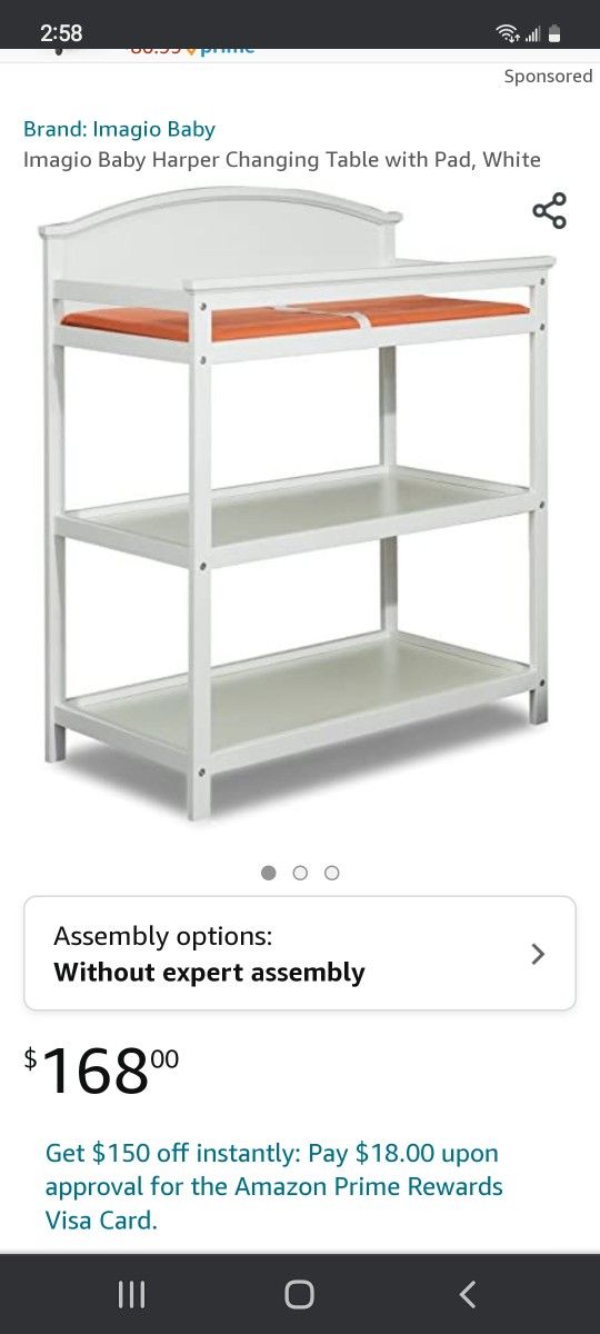 Westwood Shelf Changing Table