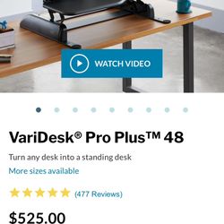 VariDesk Pro Plus 48 Like New