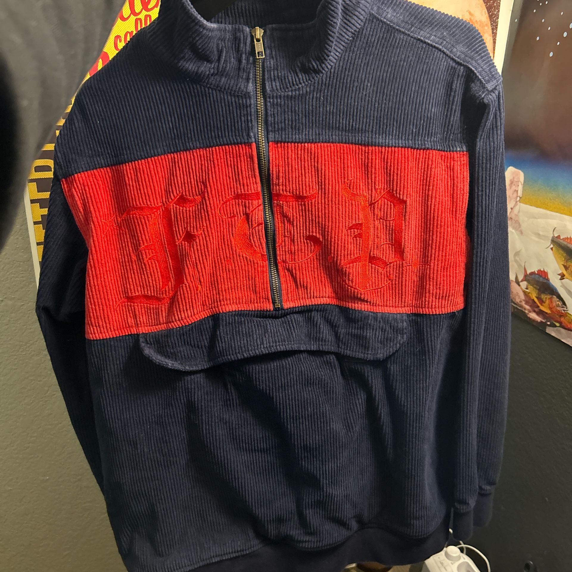 FTP blue And Red Corduroy Jacket