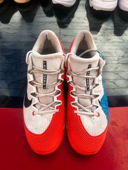 Nike Men's Sneaker Lace Up Low Top Tennis Colorblock White Orange Blue Black
