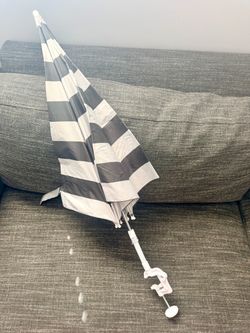 New Striped Clamp-On Shade Umbrella
