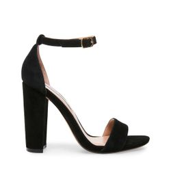 Steve Madden Carrson Black Suede High Heel Sandal