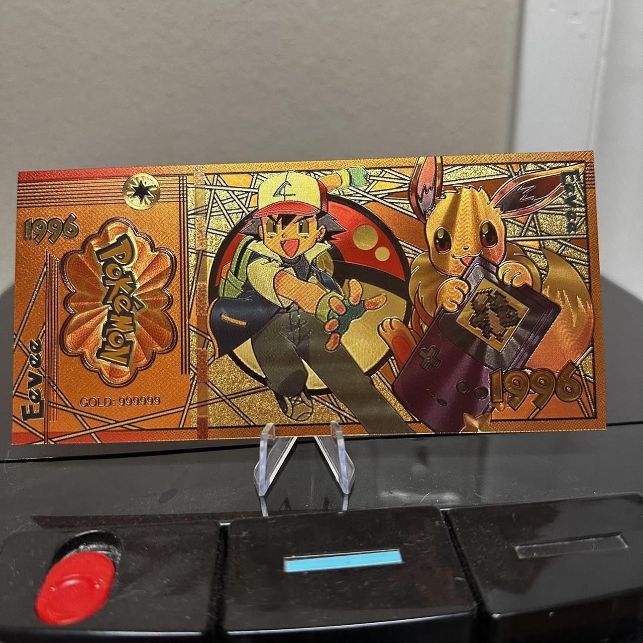 24k gold foil plated Eevee Pokemon Banknote