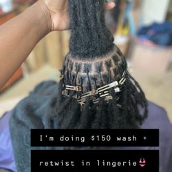 Lingerie Locs Retwist For Men