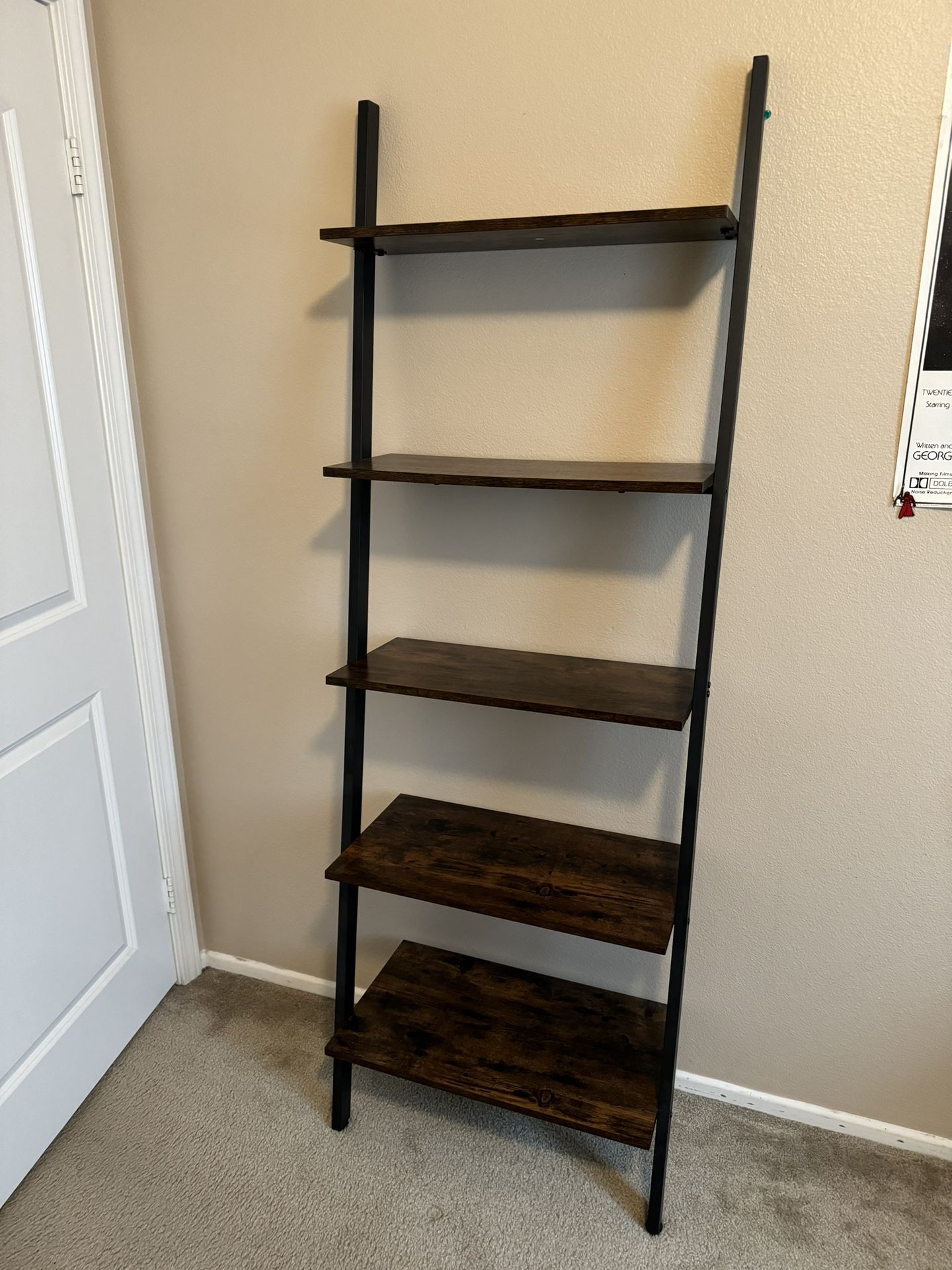 Angled Wall Ladder Shelf