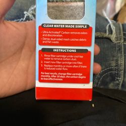 Filter with cartridges for 1-3 gallon shrimp tank