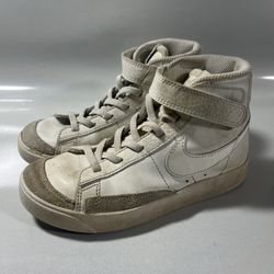 NIKE DA4087-104 Triple White Hi Top Basketball Sneakers Toddler Size 13C