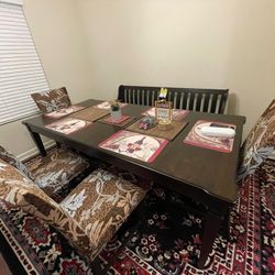 Unused Dining Table 4 Chairs Bench For Sale