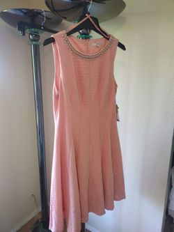 Studio One New York Pearl Neck A-Line Dress