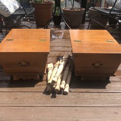 Antique Dough box Style End Tables